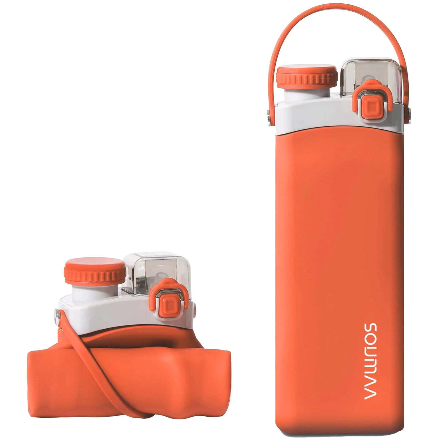 Silicon Collapsible Water Bottles with Straw